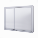 Plastic Cabinet with Aluminum Profile – 2 Doors